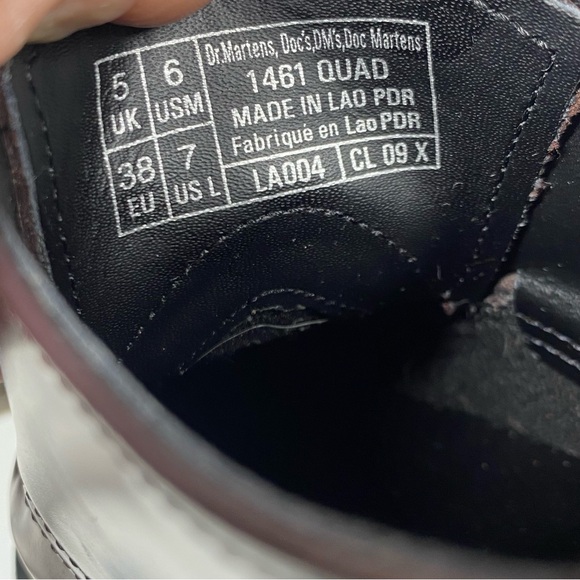 DR MARTIN 1461 SMOOTH LEATHER PLATFORM SHOES BROWN SIZE 7 - Picture 6 of 6